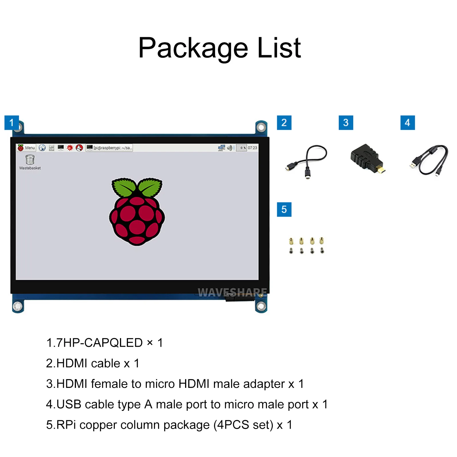 7-дюймовый сенсорный дисплей IEEKER 7HP-CAPQLED