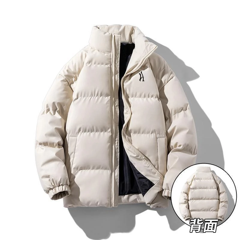 2022 Winter New Style NY Loose Versatile Down Cotton Jacket Warm Cotton Jacket Versatile Coat for Men and Women
