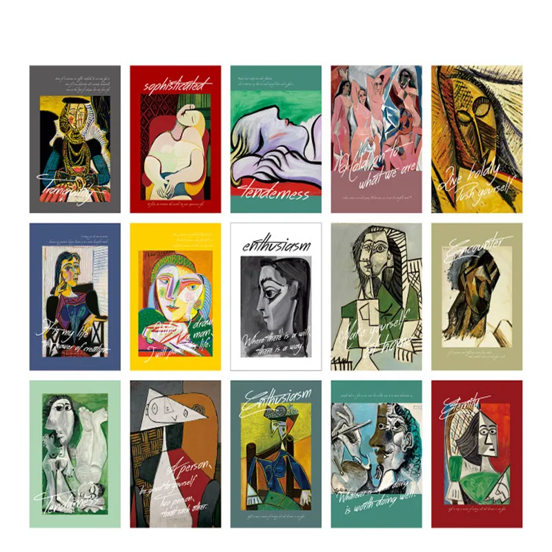 

15/30 шт., декоративная открытка-Наклейка на стену