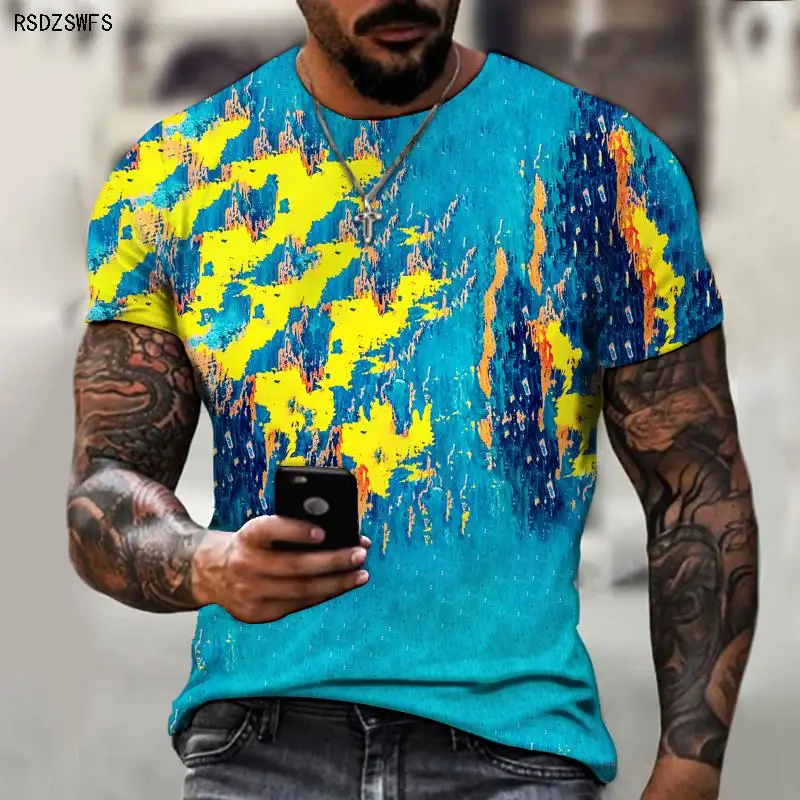 

Men's T-shirt 3D Harajuku Streetwear Printed Short Sleeve Shirt Hip Hop Summer Fashion Oversized 5XL Shirt