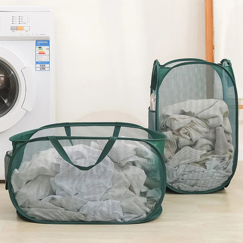 

Folding Dirty Clothes Basket Household Bathroom Laundry Storage Basket Sundries Organization Storage Bags