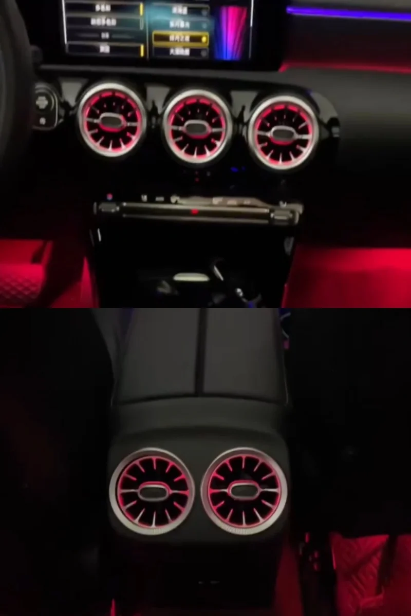 Фото Вентиляционные решетки Jonlay Ambient Light Turbo для Mercedes-Benz A-Class W177 2018-2025: передние и задние воздуховоды, аксессуары для декора интерьера №2