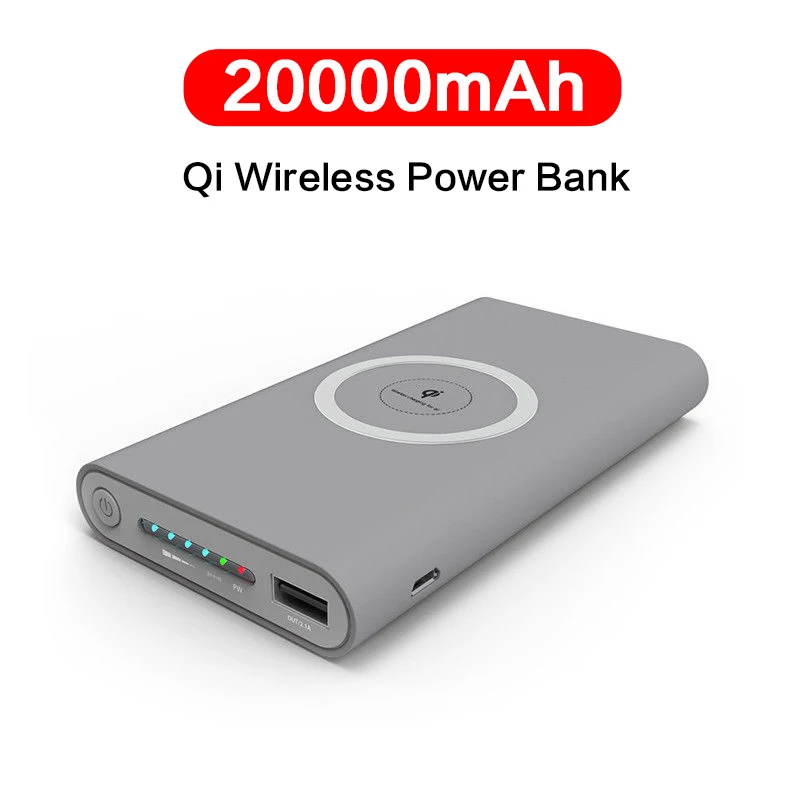 

Wireless Power Bank Samsung Fast Charging 20000mAh Portable LED Display External Battery Pack for iPhone Xiaomi Huawei PowerBank