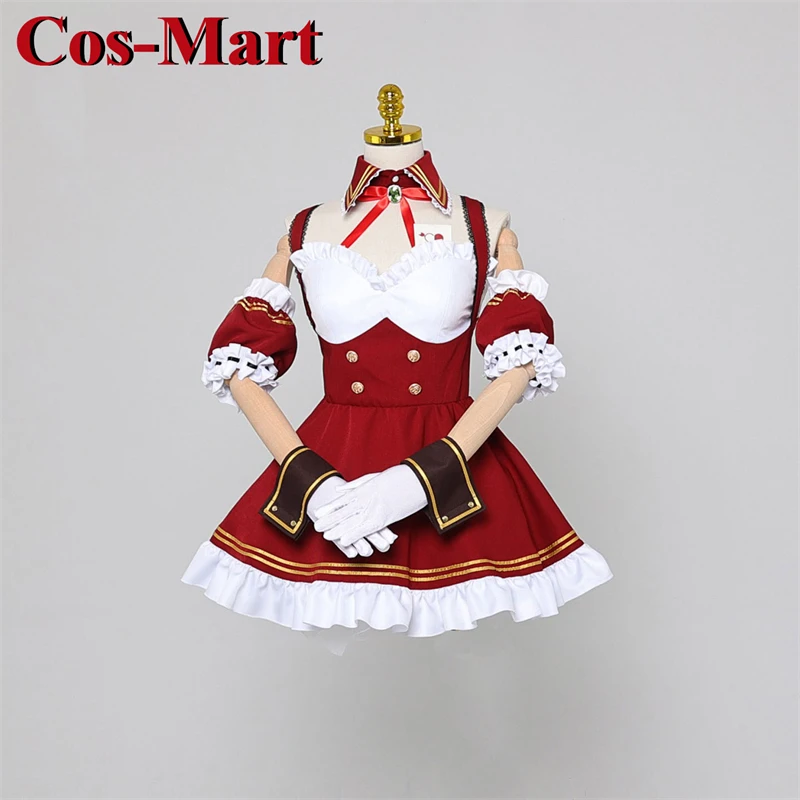 Cos-Mart аниме Vtuber Hololive Houshou Marine косплей костюм милое платье горничной одежда для