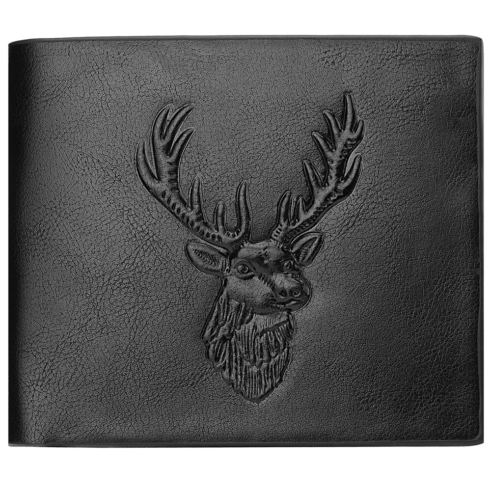 

2022 New Men's Short Wallet Personality Multi-card Three-fold Wallet Men Multifunction PU Leather Open Card Holder Wholesale