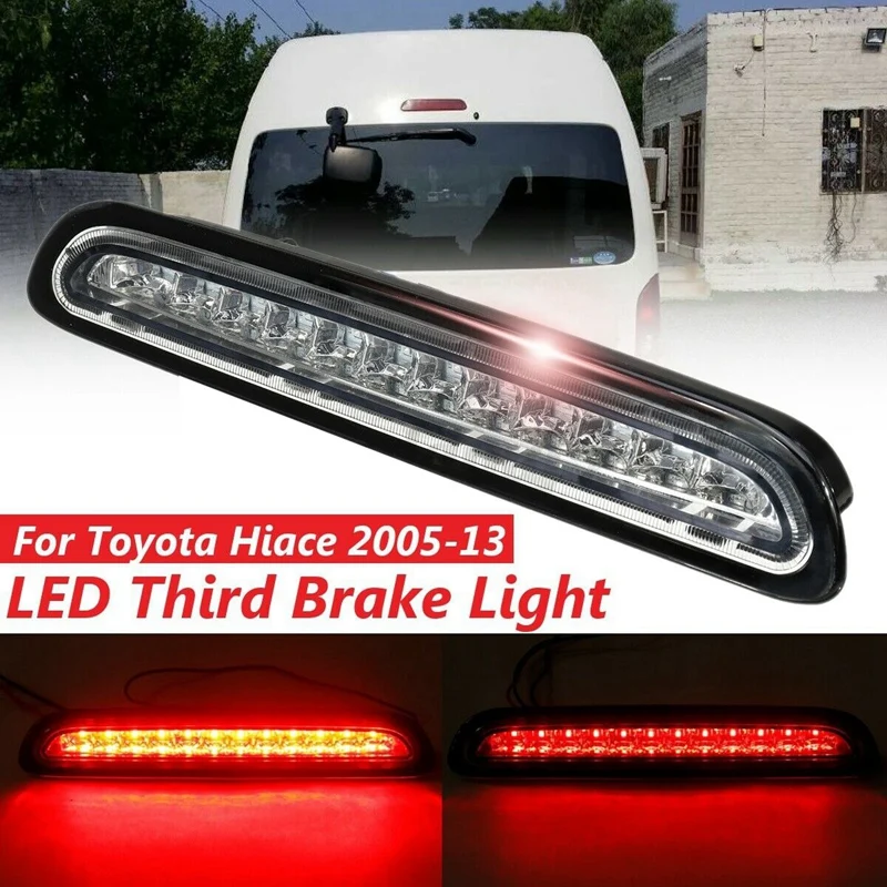 

NEW-3Rd 12-LED Rear Tail Stop Light High Mount Lamp For Toyota Hiace/Commuter 2005-2013
