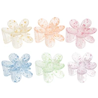 6pcs hair claw clips creative decorative non slips adorable flower claw clips flower hair clips hair claw for girls