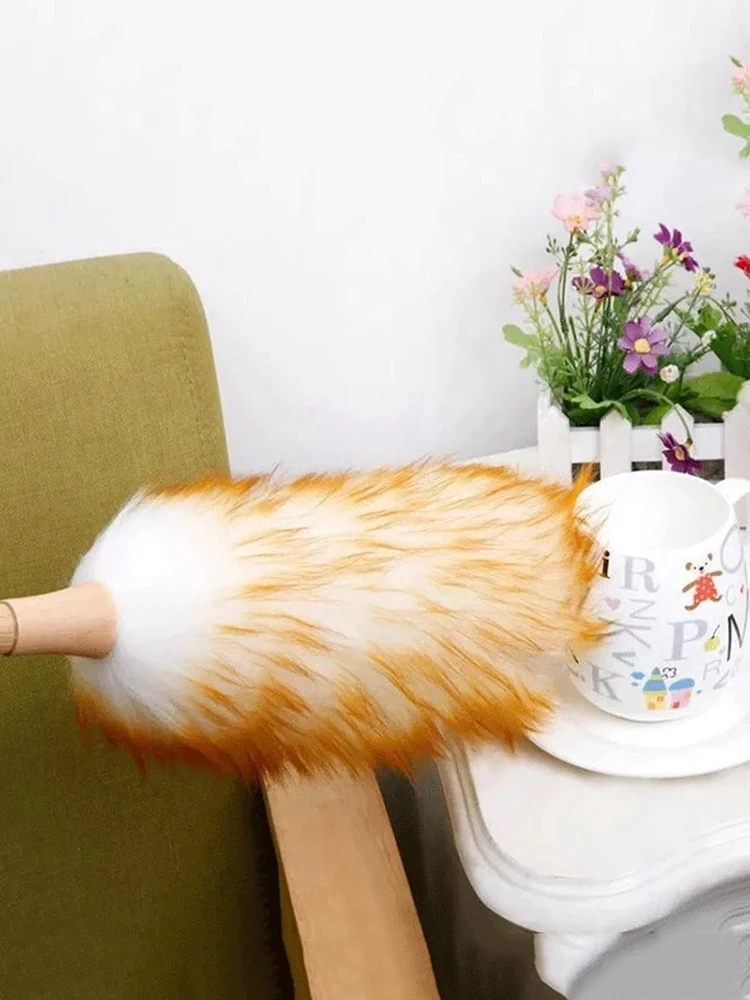 

Household Cleaning Feather Duster Dusting Non Static Dust Brush Adjustable Microfiber Wool Duster Household Accessories Tools