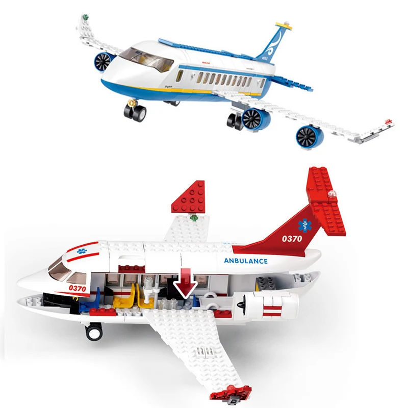 Городской Грузовой Самолет Хранилище В Аэропорту Набор Креативных Строительных