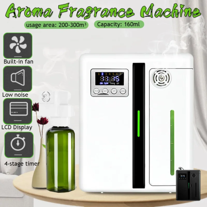 300m³ Intelligent Aroma Fragrance Machine With Timer Scent 160ml Mini Essential Oil Aroma Diffuser For Home Hotel Office