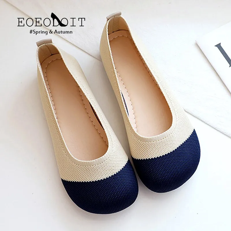 Лоскутные Мокасины обувь на весну-лето балетки женская повседневная плоской