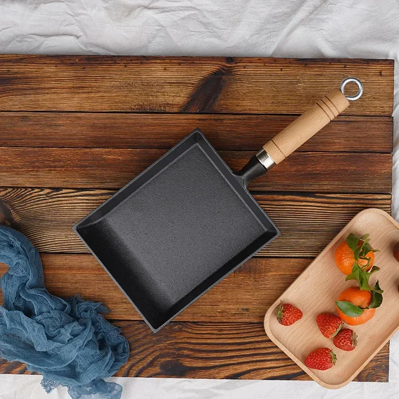 Плоская сковорода тамагояки с антипригарным покрытием для омлета жарки яиц