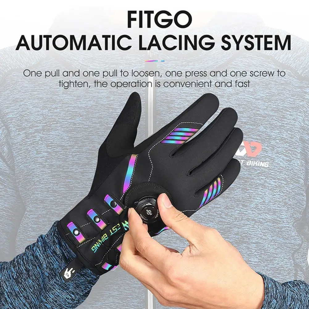 

Nylon 1 Pair Convenient Durable Safe Bicycle Gloves Unisex Bicycle Gloves Sensitive Touch Screen for Keeping Fit