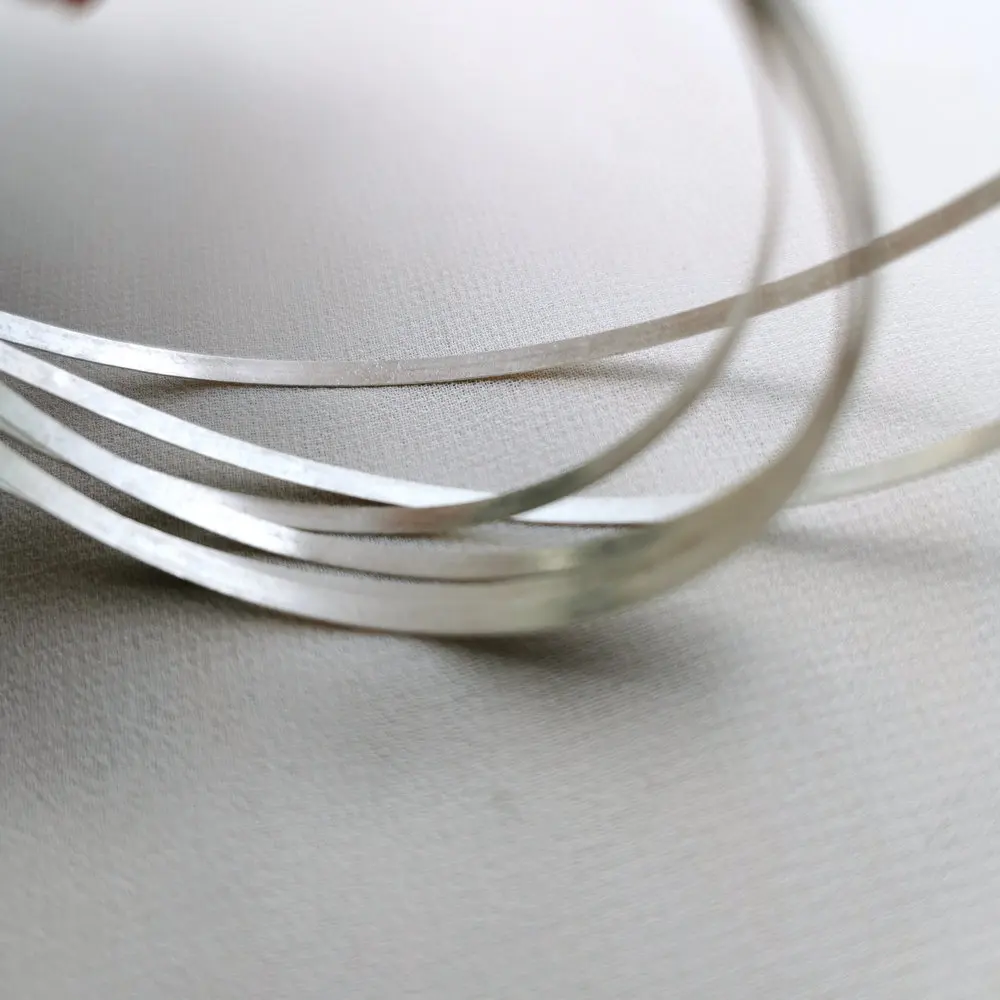 

50CM S999 Pure Silver Flat Wire for DIY Fine Jewelry Making Jewelry Finding DIY accessories