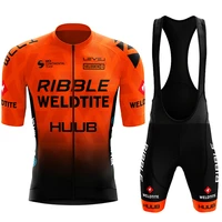 2023 huub ribble weldtite cycling jersey sets summer short sleeve cycling jerseys suit mtb cycling clothing