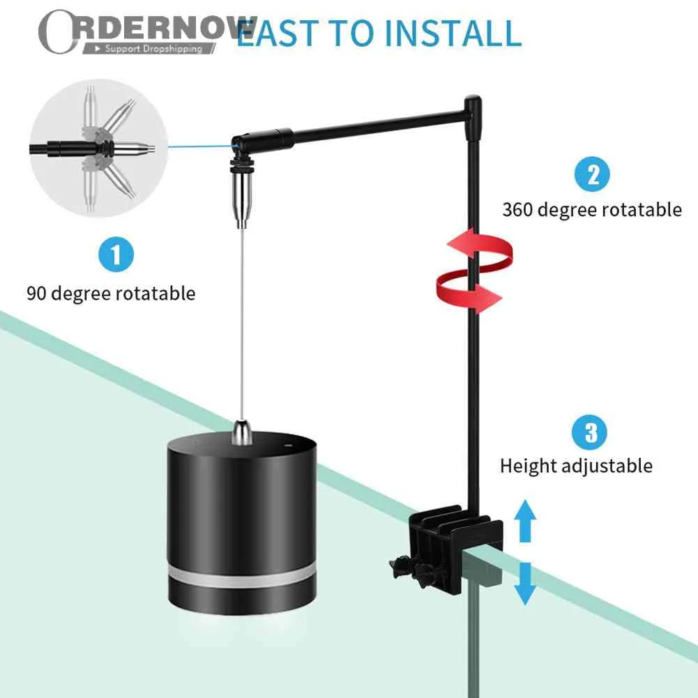 

160 Вт Светодиодный светильник для аквариума с полным спектром, лампа для водного растения, профессиональный Ландшафтный подвесной светильн...