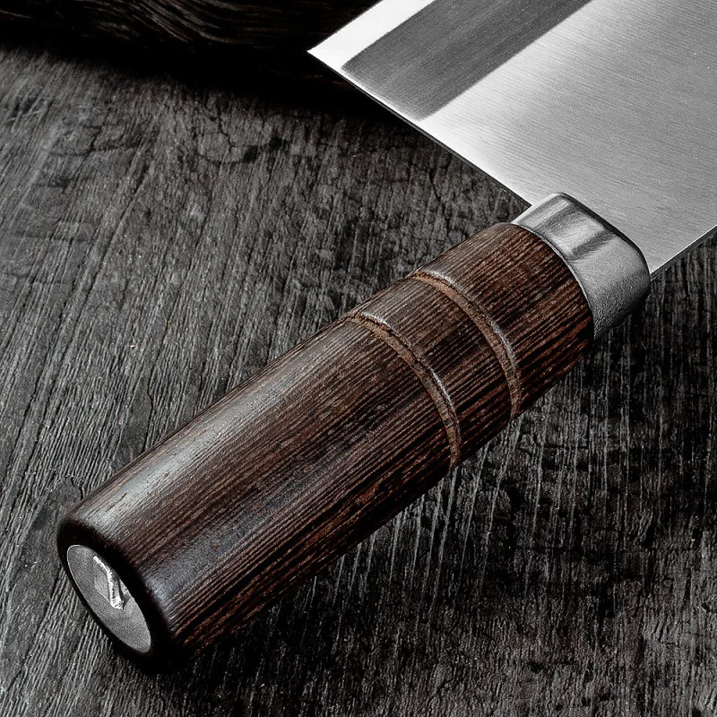 8-дюймовый китайский нож шеф-повара 3-слойная сталь лезвие 9Cr18MoV острый для нарезки