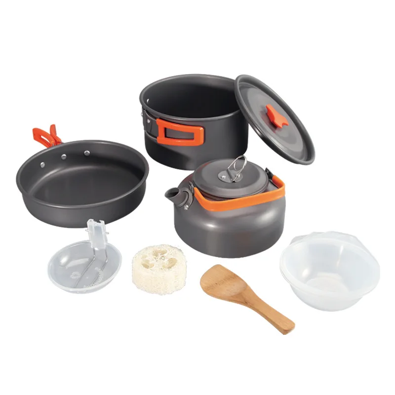 

Portable Cookware Bowl Pot Spoon for Outdoor Camping Hiking Backpacking Travel Tableware Picnic Accessories