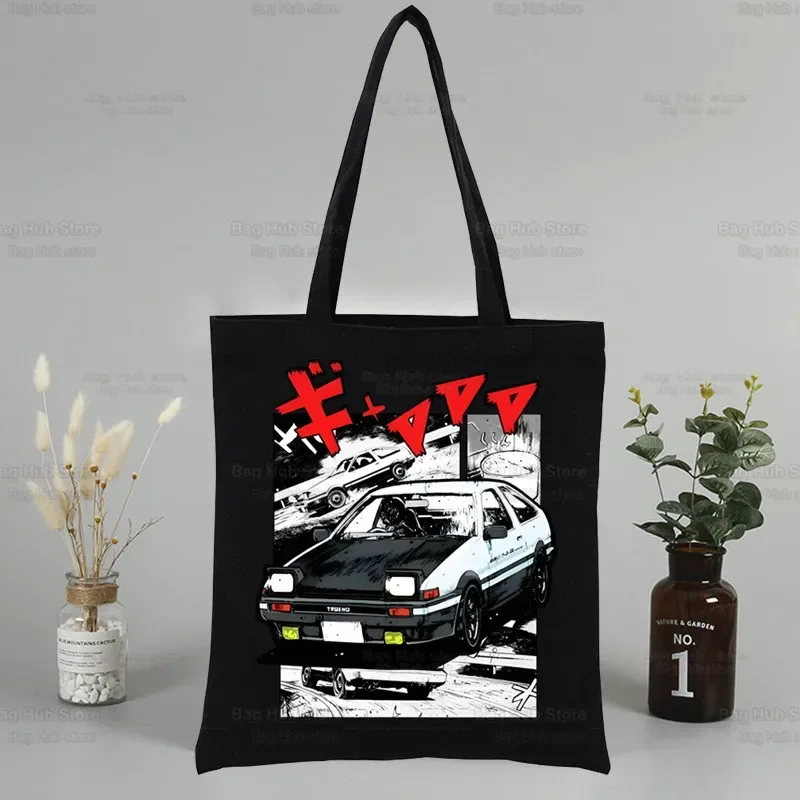 Аниме Drift AE86 Initial D сумка для покупок Холщовая Сумка-тоут сумки на плечо JDM манга