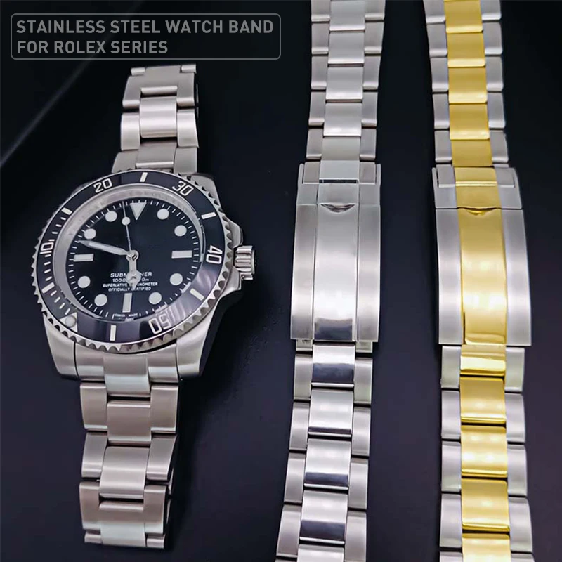 

Watch Band For Rolex SUBMARINER DAYTONA GMT Yacht-Master Solid Stainless Steel Watch Accessorie Watch Strap Watch Bracelet Chain