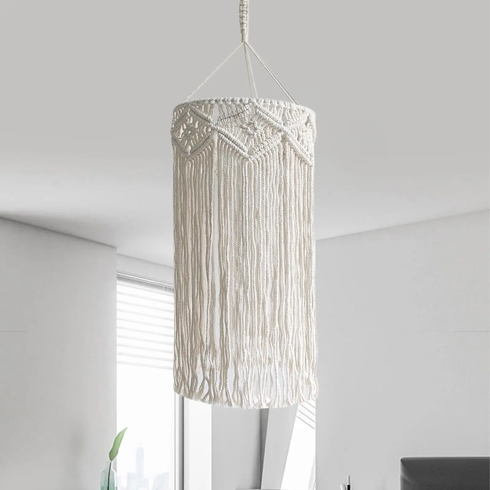 

Bohemian Hanging Macrame Light Shade Sturdy Ceiling Light Cover for Bedroom