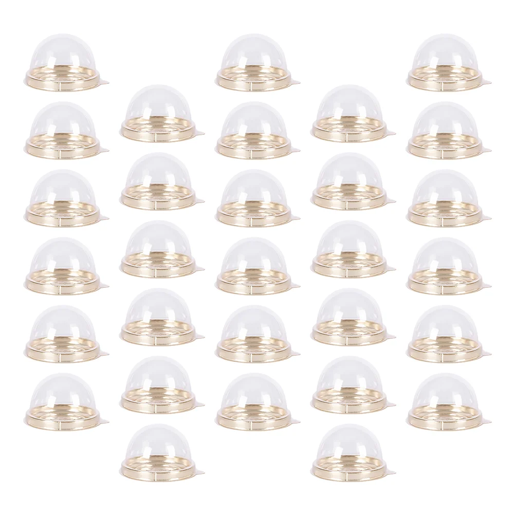 

100pcs Plastic Moon Cake Boxes Plastic Moon Cake Packing Holder Home Supplies