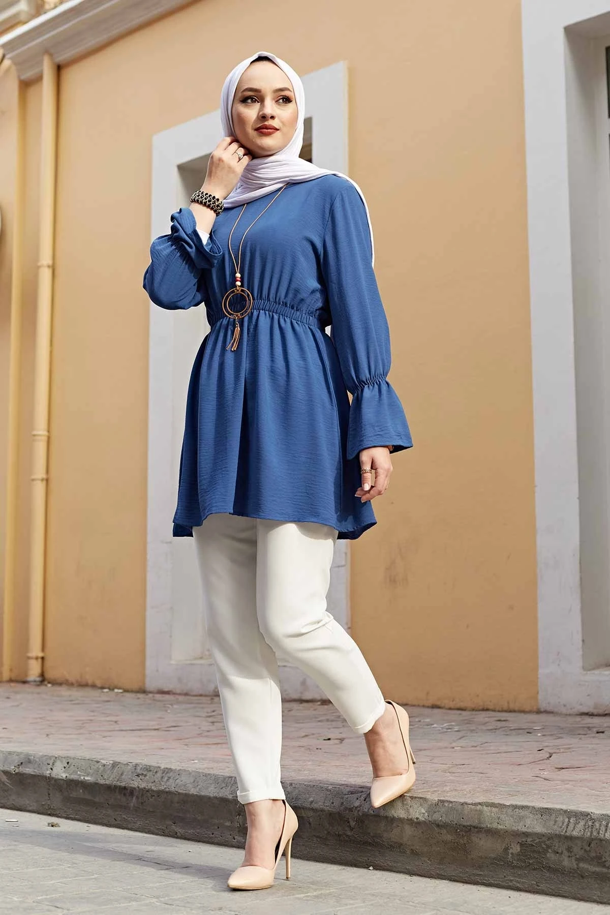 Waist Shirred Aerobin Tunik TH Indigo