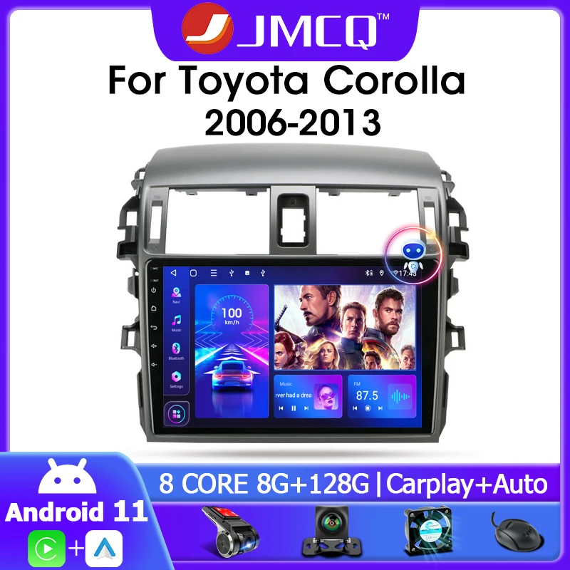 Автомагнитола 2 din на Android 11 для Toyota Corolla E140 E150 2006 2007-2013 с GPS-навигацией