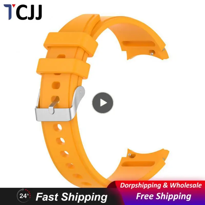 

Водонепроницаемый спортивный ремешок для наручных часов, спортивный утолщенный ремешок для наручных часов Samsung Galaxy Watch 4, классический, устойчивый к поту силиконовый