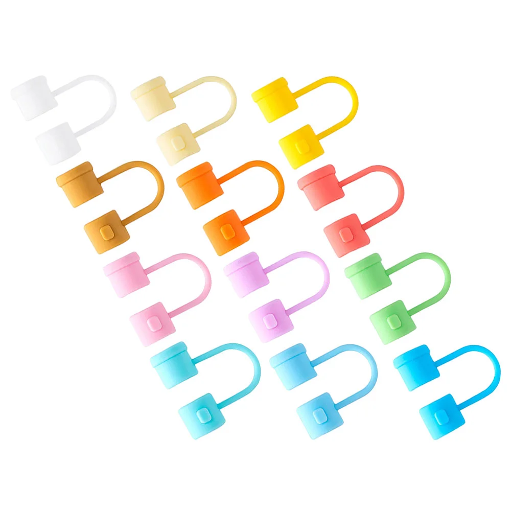 

12 Pcs Silicone Straw Protective Covers Hat Tumbler Caps Tip Tips Toppers