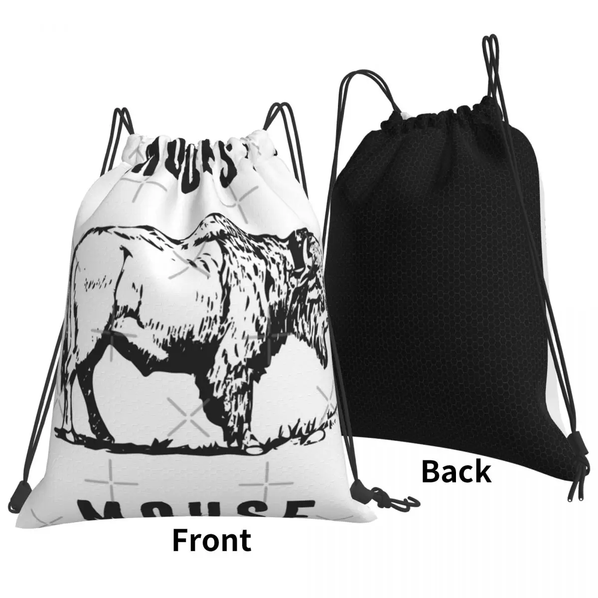 Рюкзак со шнурком в виде скромной мыши и буйвола рюкзак для девочек спортивные