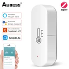 Датчик влажности и температуры Zigbee, домашний гигрометр с дистанционным управлением для Alexa
