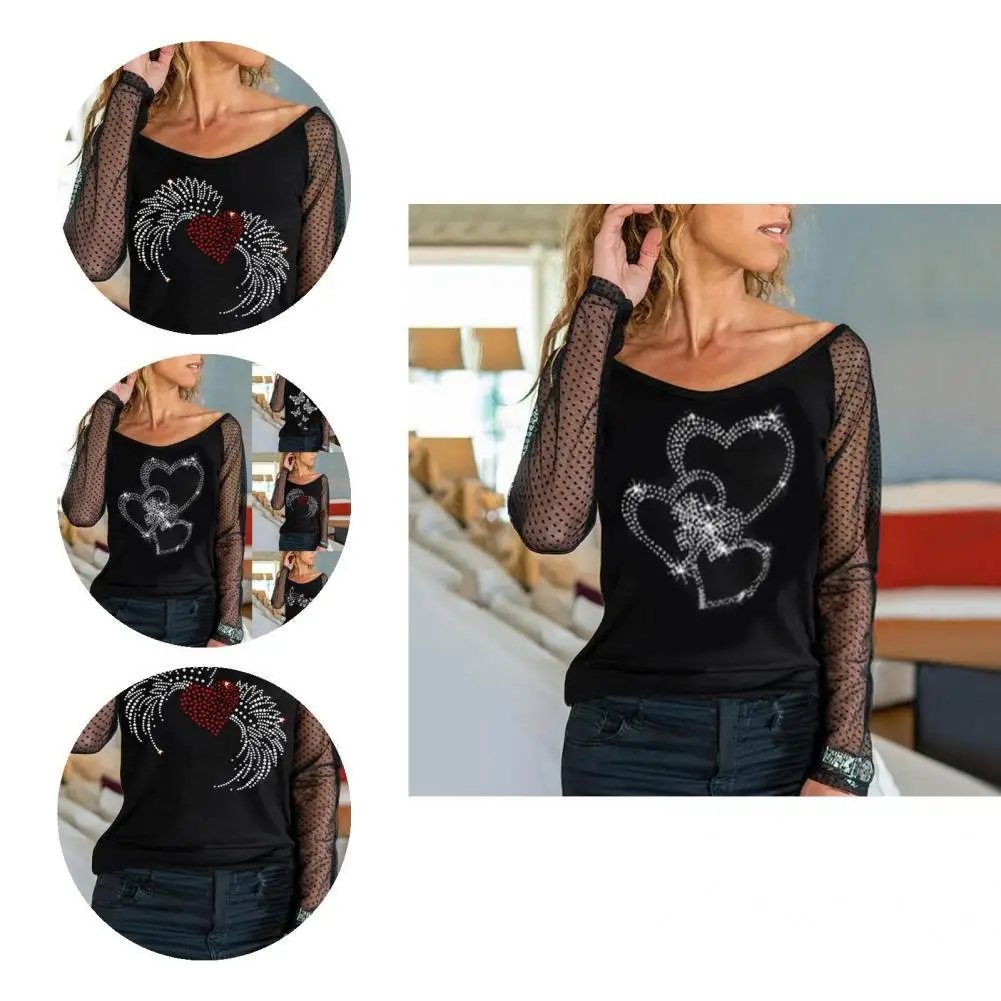 

Lady Shirt Popular Dot See-through Leisure Lady Shirt for Home Women Shirt Lady Shirt