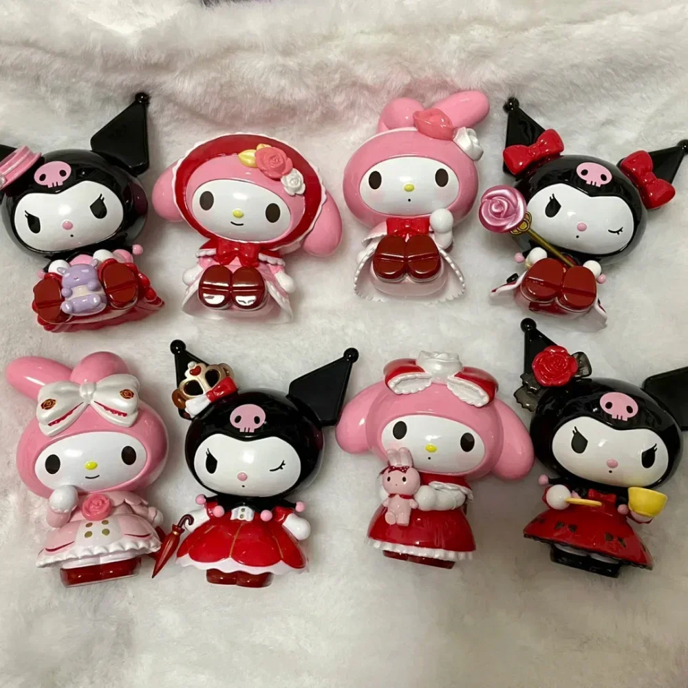 Sanrio My Melody Kuromi Rose And Earl Blind Box Фигурка Коллекция Модель Игрушка Настольный Декор