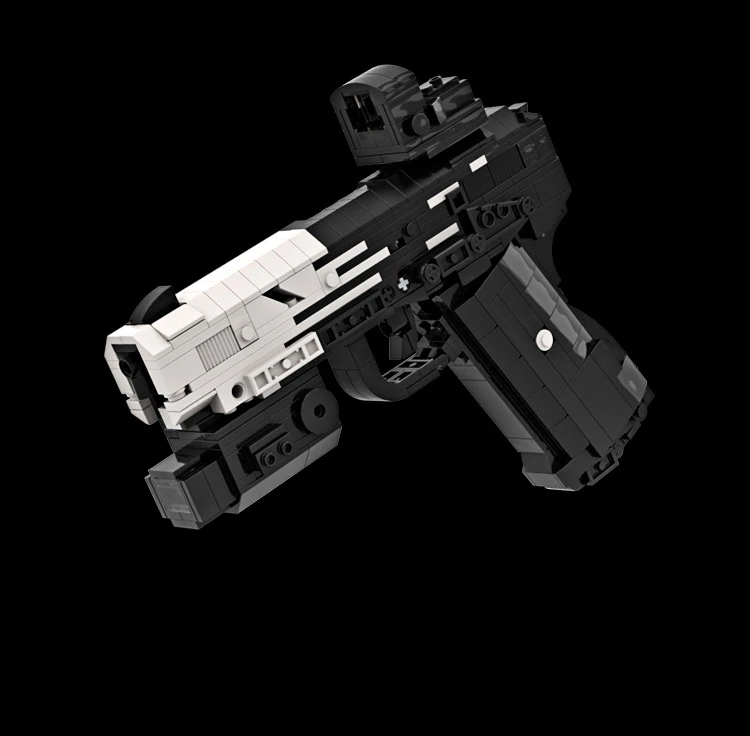 MOC Shootable Building Block Модель M1911 Черная технологияная версия Игрушечный пистолет в сборе Кирпичи для мальчиков Военная серия Детские игрушки (art.: 3920ca27acfa1) - 3920ca27acfa1