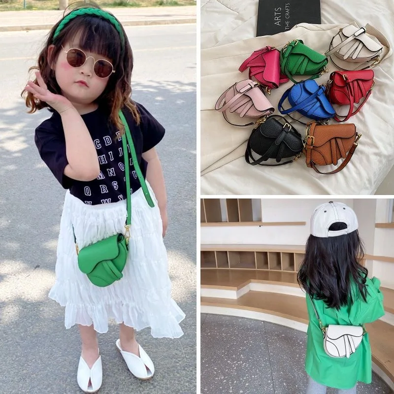 Brand Girl Messenger Backpack Mini Purses and Handbags PU Leather Kids Crossbody Bag Baby Small Coin Pouch Child Wallet