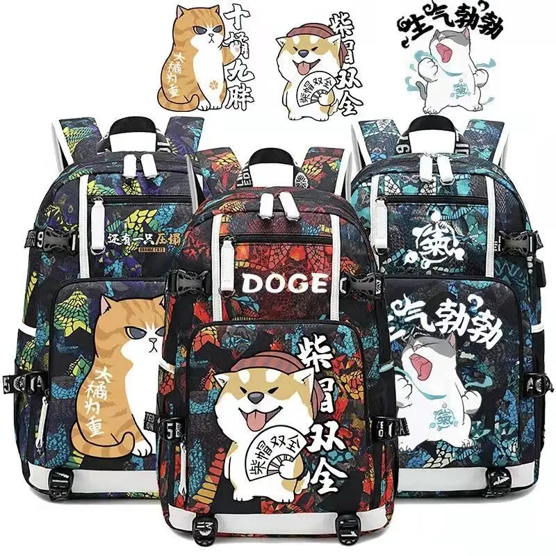 

Carditon Chai Appearance Double Full Anime Schoolbag Handsome Large-capacity Tide Brand Student Backpack Fashion Holiday Gift