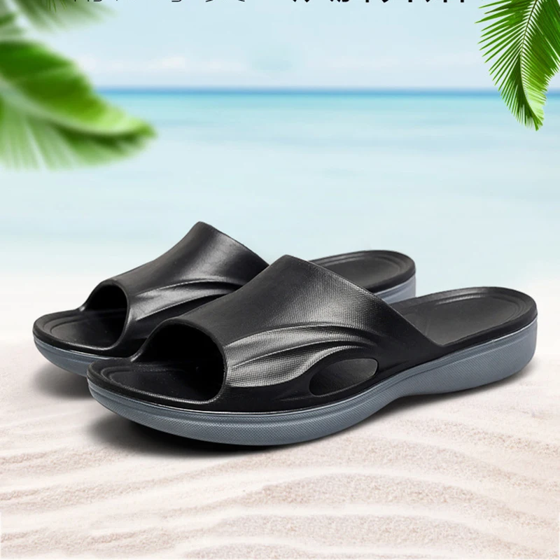 

36-45 Mens Slippers EVA Shoes For Men Summer Flat Sandals Home Bathroom Plus Size Soft Non-slip Casual Slippers
