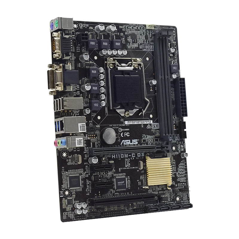 Материнская плата ASUS H110M-C D3 Intel H110 LGA 1151 материнская DDR3 32 Гб поддерживает до ядра