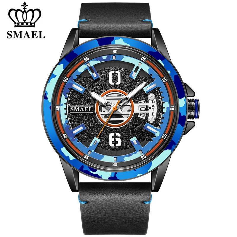 

SMAEL, лидер продаж брендовые Роскошные мужские часы Военные Спортивные наручные часы водонепроницаемые светящиеся кварцевые часы мужские ч...