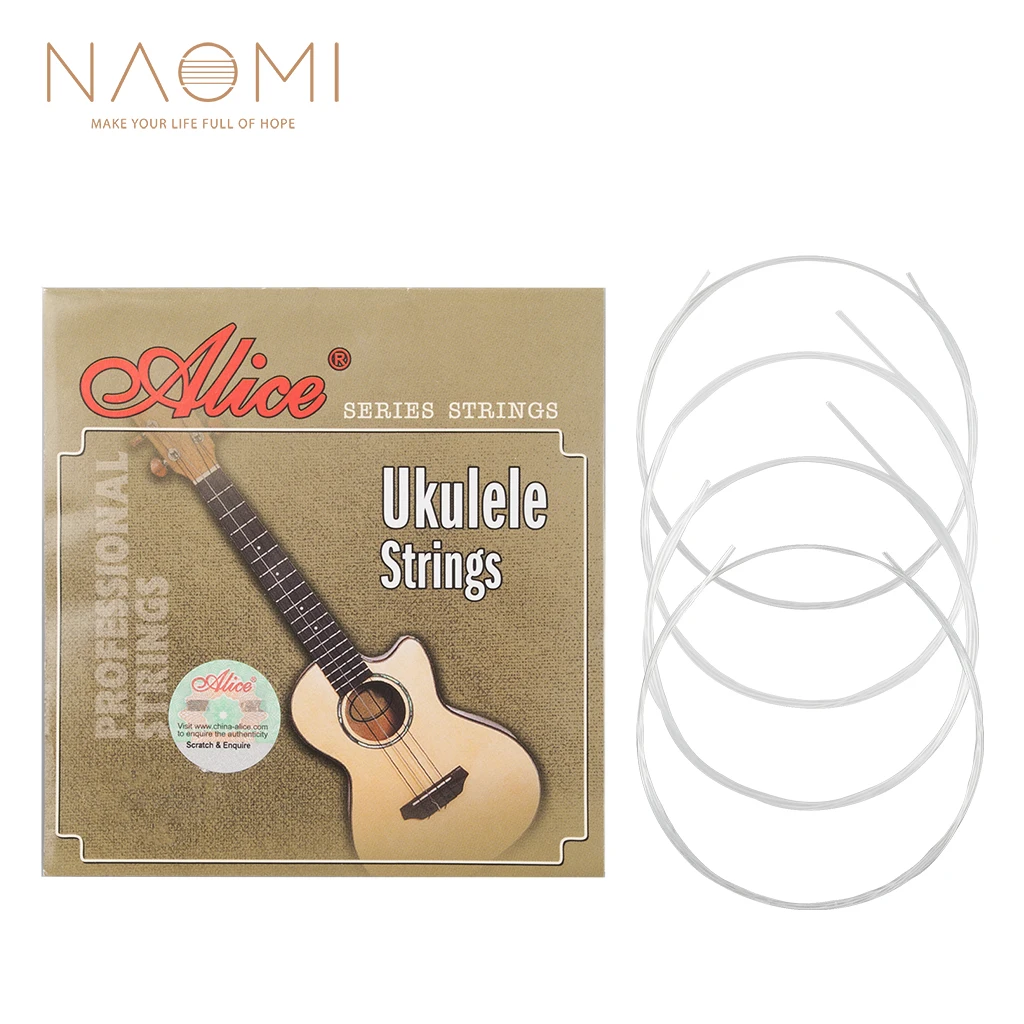 

NAOMI 1 SET Professional Ukulele Strings Alice Black Nylon Or Clear Nylon 4 Strings AU04 Mini Hawaiian Guitar Strings