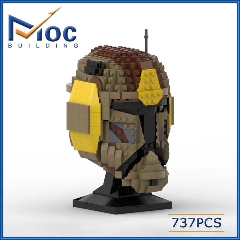 Креативные строительные блоки Moc из мелких частиц серия Звездные войны шлем