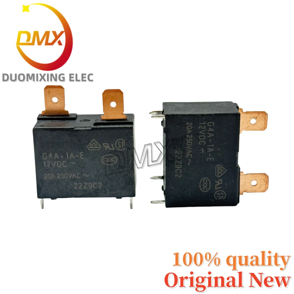 Фото 10 шт./лот, 100% новое реле G4A-1A-E, 4-контактное, 12VDC, 20A250VAC~, 1NO, силовое реле №3