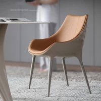 luxury leather dining chairs nordic modern italian salon design minimalist salon chairs library silla comedor kitchen furniture