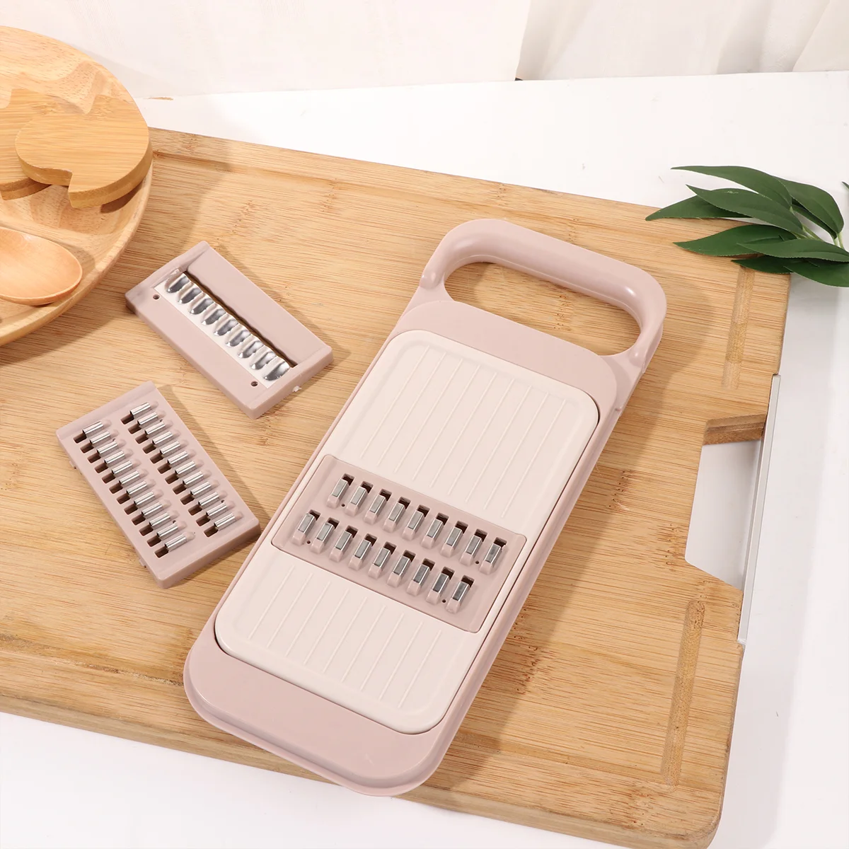 

Coarse Grater Hand Grater with Box Carrot Grater Kitchen Gadgets Potato Slicer for Fruit Vegetable ( Khaki )