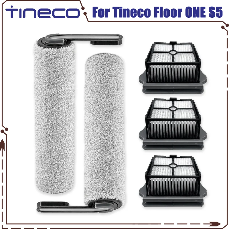 Совместим с Tineco Floor ONE S5 / Pro 2/S5 Pro/S5 Синяя роликовая щетка для пылесоса и фильтр