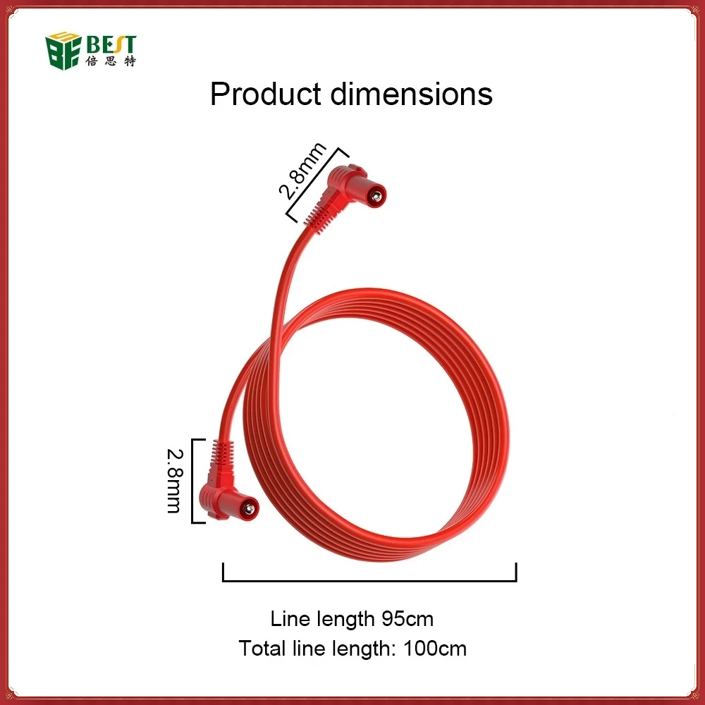 

BST-040-JP 2000V 20A Banana Connection Test Soft Silicone Wire For Test Connection Calibration Line Double-Head Multimeter