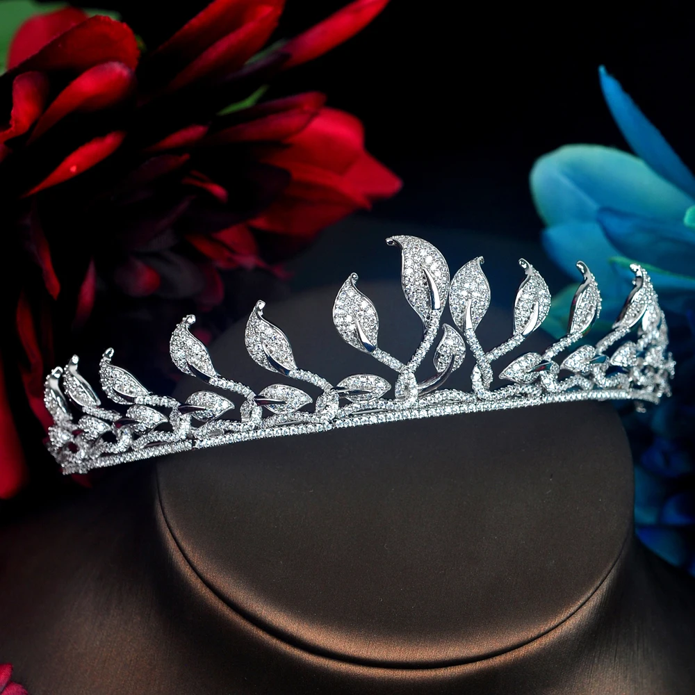 Fashion Plant Leaf Headband Tiaras For Women Bridal Hair Accessories Beauty  Princess Queen Crown Fashion Jewelry Party C-78