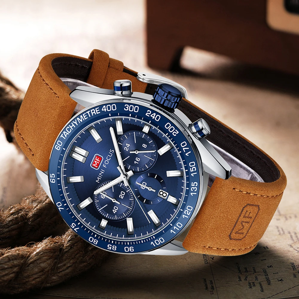 Часы наручные MINI FOCUS Мужские кварцевые спортивные брендовые Роскошные