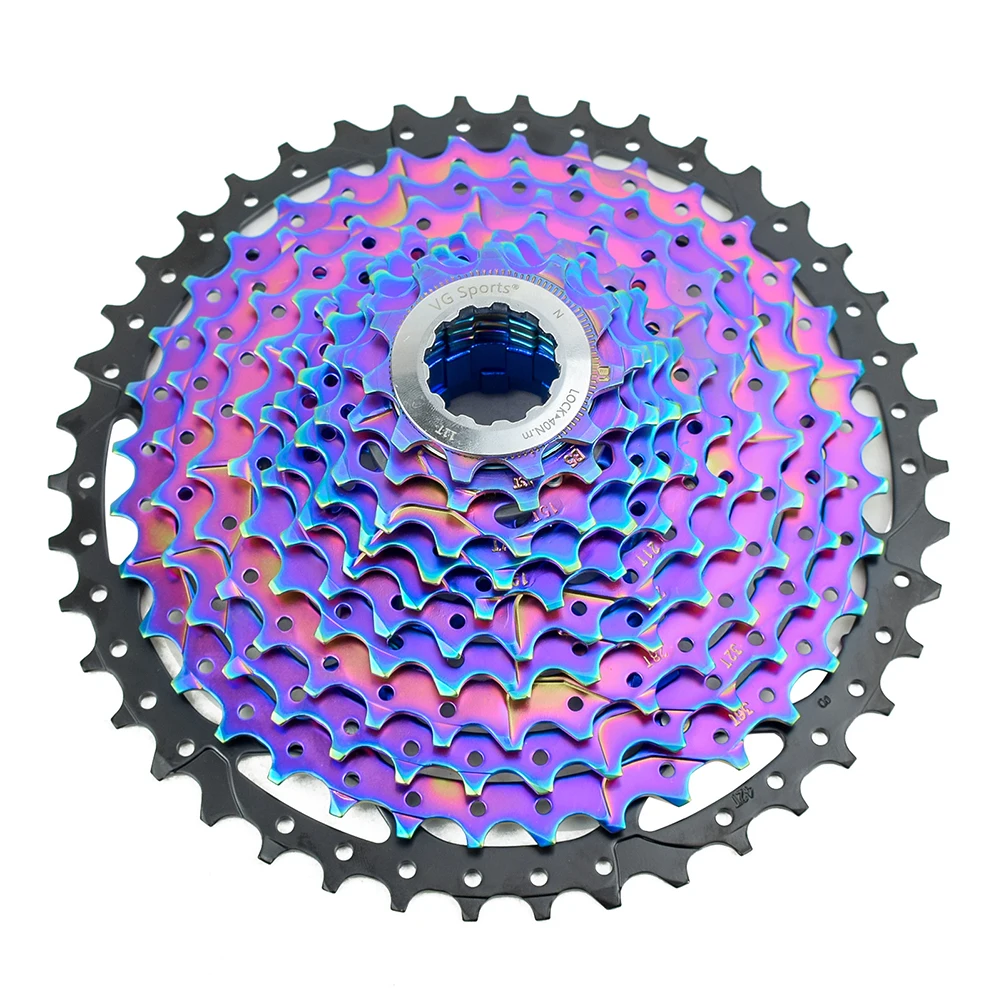 

VG Sports MTB Road Bike 11Speed 11-42T Colorful Cassette Freewheel For Shimano Anti-rust Colorful Bicycle Flywheel Sprocket Part